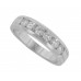 0.75 ct Men's Round Cut Diamond Wedding Band Ring 14 kt White Gold